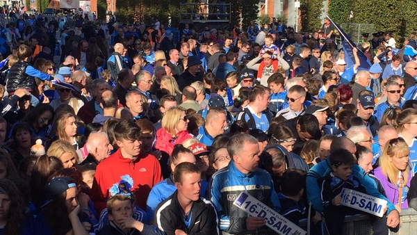 Thousands of Dublin fans turned out for the homecoming in Smithfield