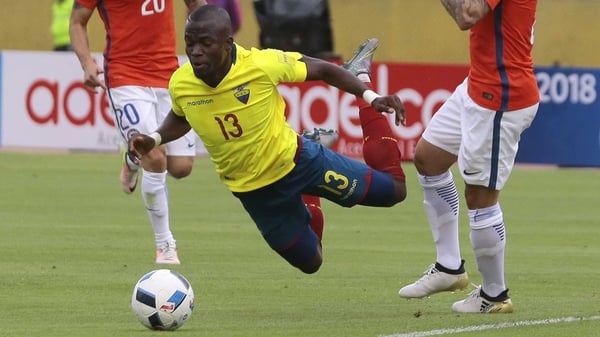 Enner Valencia fled police during Ecuador's 3-0 defeat of Chile