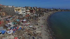 Hurricane Matthew left a trail of devastation in Haiti early in October