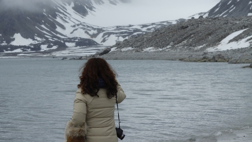 Artist Siobhan McDonald at the Arctic Circle