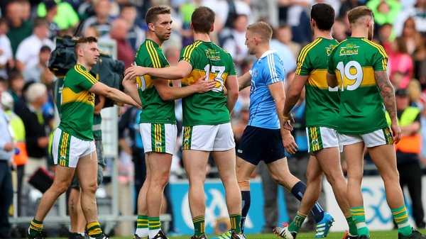 Ó Sé gets set to leave the pitch for the last time as a player following defeat to Dublin in August