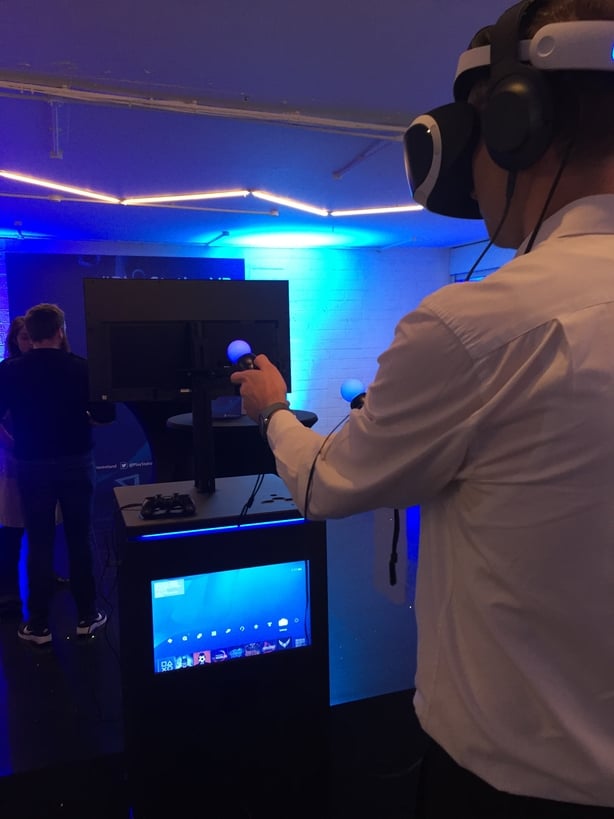 There is a built-in microphone