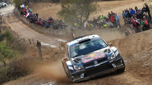 Sebastien Ogier and and Julien Ingrassia in their Volkswagen Polo R WRC