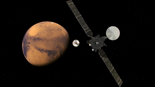 Schiaparelli separated from its own mothership, the ExoMars Trace Gas Orbiter, on Sunday