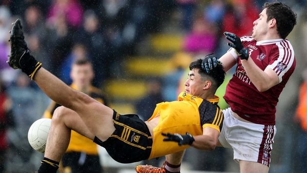Ramor's Matthew Magee (r) challenges Oisin O'Connell of Castlerahan