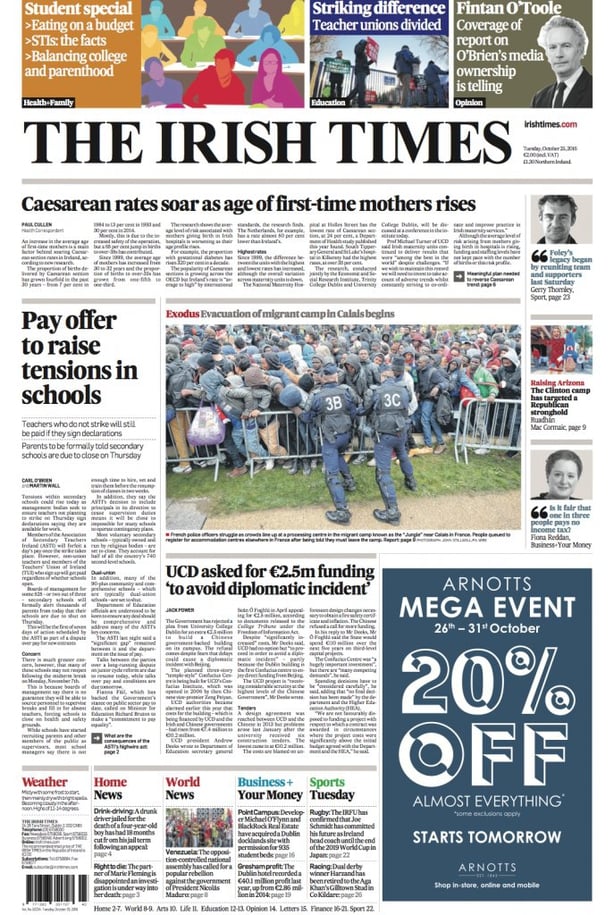 Irish Times October 25th 