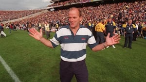 Ger Loughnane after leading Clare to victory in the 1997 All-Ireland final