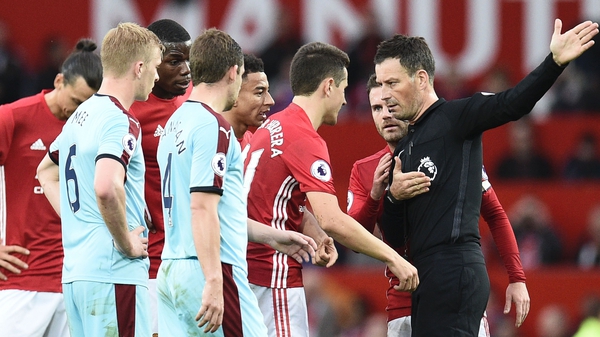 Ander Herrera was shown a red card against Burnley
