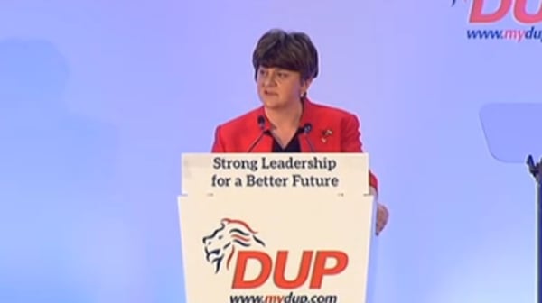 Arlene Foster was addressing the DUP's annual conference