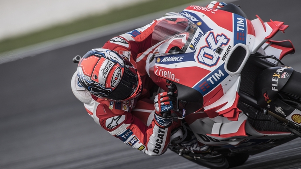 Dovizioso pounced on a mistake by Valentino Rossi