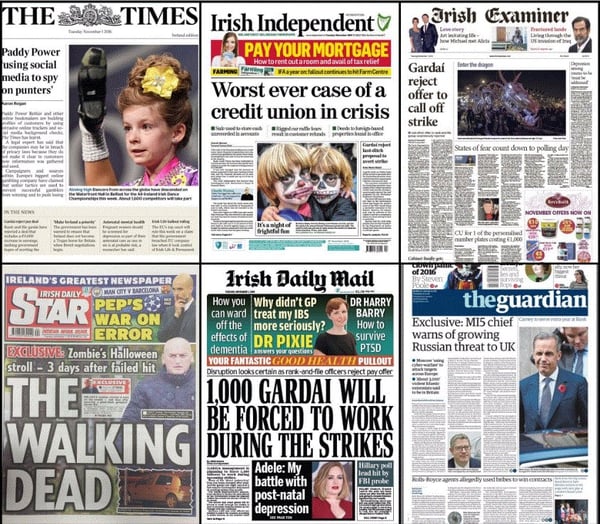Bids to avert this Friday's planned strike by Gardaí dominates the front pages this morning.