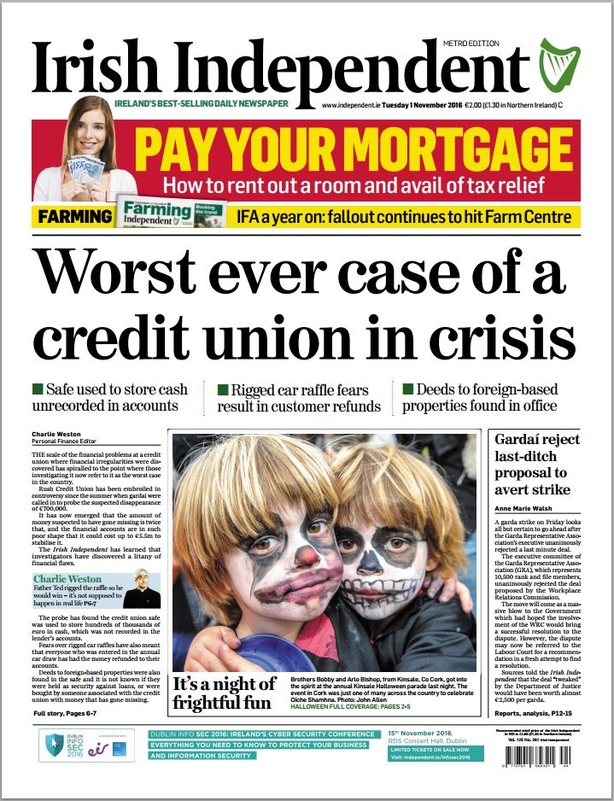 Irish Independent Tuesday November 1st