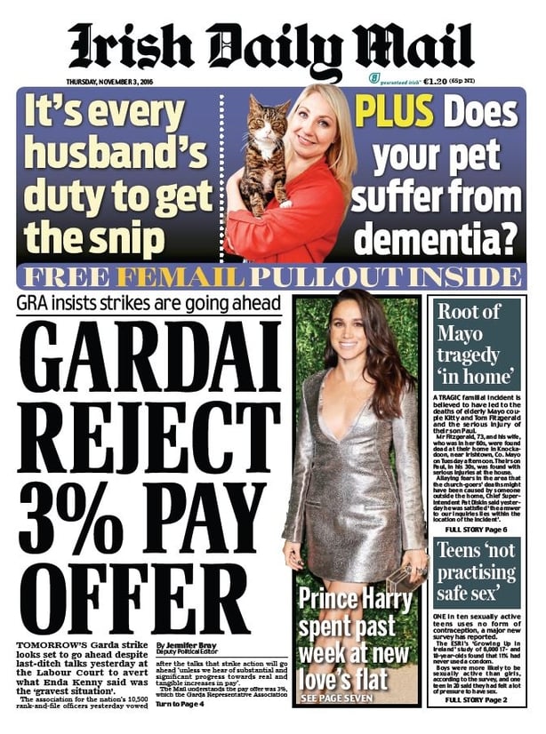 Irish Daily Mail Thursday Nov 3