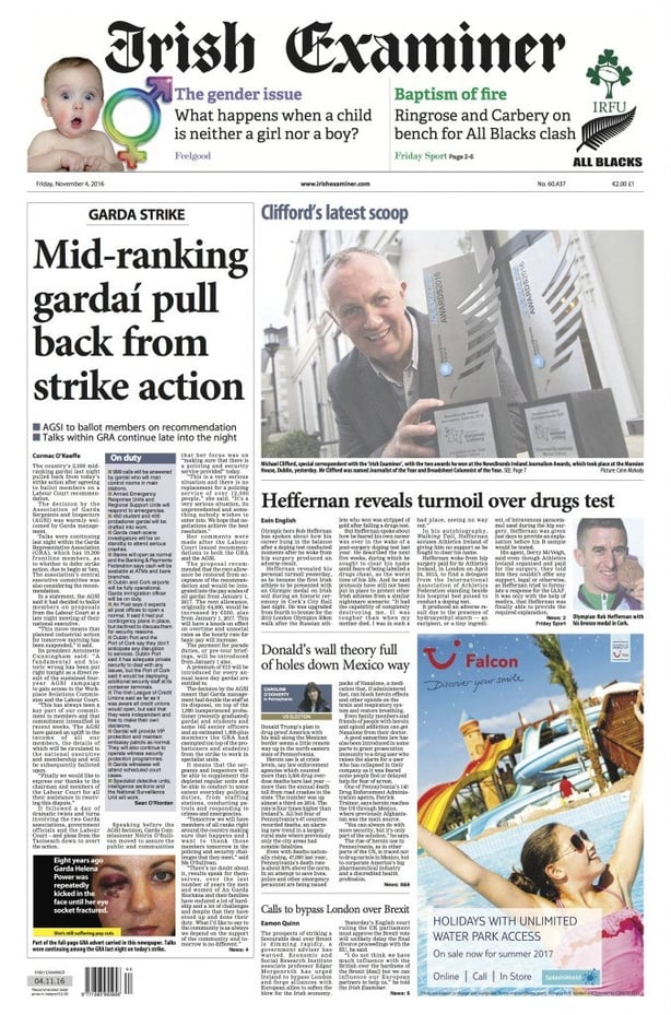 Irish Examiner Thursday Nov 4