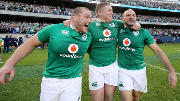 Ireland celebrate after claiming their first victory over New Zealand