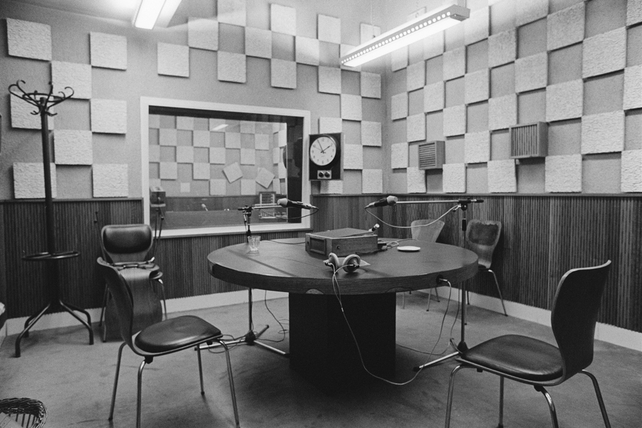 RTÉ radio studio at Henry Street (1973)
