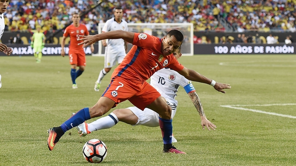 Alexis Sanchez in Copa America action for Chile