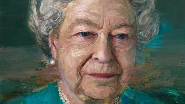 The portrait of Queen Elizabeth II by Irish painter Colin Davidson, unveiled in London last night.