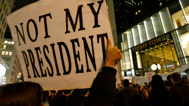 Protest outside Trump Tower in New York