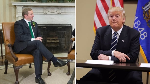 Enda Kenny in White House; Donald Trump