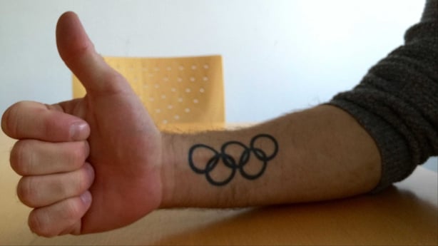 Dingley's Olympic tattoo
