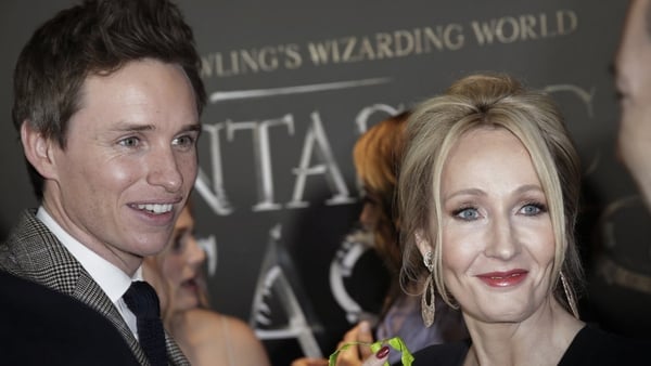 Eddie Redmayne and JK Rowling at the World Premiere of Fantastic Beasts in New York