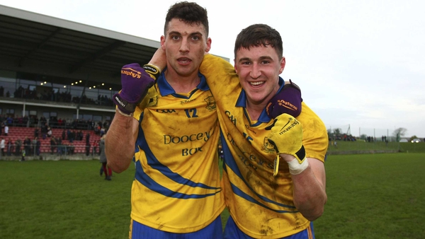 The Nire's Shane Ryan and Conor Gleeson celebrate progressing to the Munster final