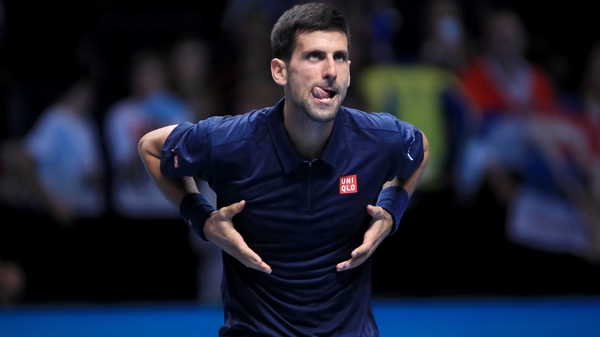 Novak Djokovic celebrates a successful comeback at the 02
