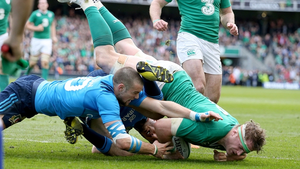 Heaslip finished off a brilliant team try against Italy