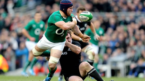 Seán O'Brien in action against the All Blacks in 2013