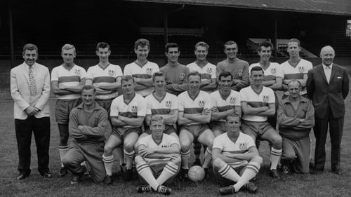 Brady (back row, far right) was part of the Millwall team that won the Fourth Division in 1962