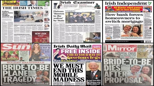 Four  papers, the Herald, Irish Daily Star, Irish Daily Mirror and Irish Sun all lead with the very sad story of the death of 30-year old Majella Donoghue