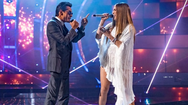 Marc Anthony and Jennifer Lopez perform at the Latin Grammys