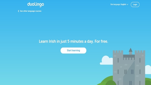 The Irish course was launched just over two years ago and is already among the top 10 most popular languages in the world on the free app.