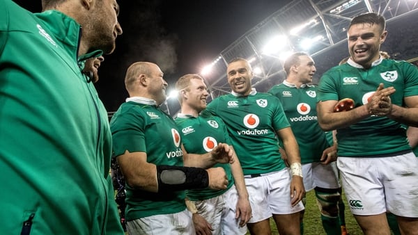 Ireland celebrate victory over Australia