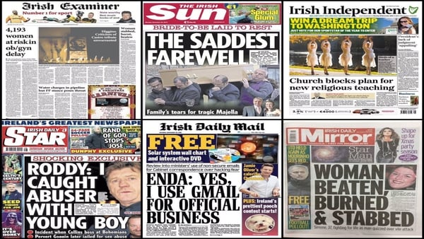 Apart from the savage attack on a 37-year-old woman in Limerick, none of today's papers run with the same lead story.