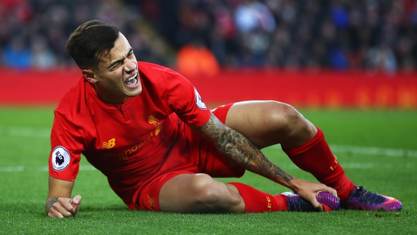 Philippe Coutinho looks to be out of action until the new year