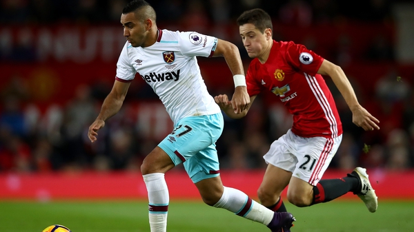Ander Herrera chases Dimitri Payet in the 1-1 draw at Old Trafford