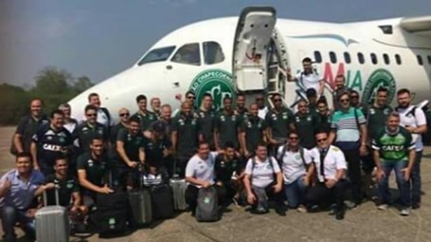 Chapeconese team before fatal plane crash