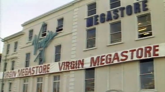 Virgin Megastore Opens in Dublin (1986)