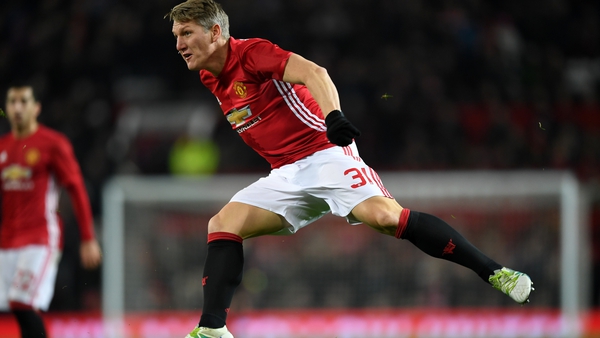 Schweinsteiger made his first appearance of the season against West Ham