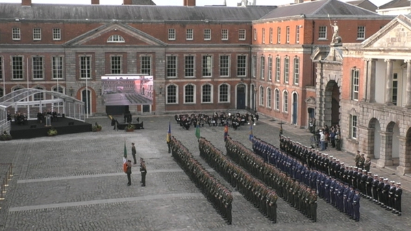 The presentations are being made to select representatives at Dublin Castle by President Michael D Higgins