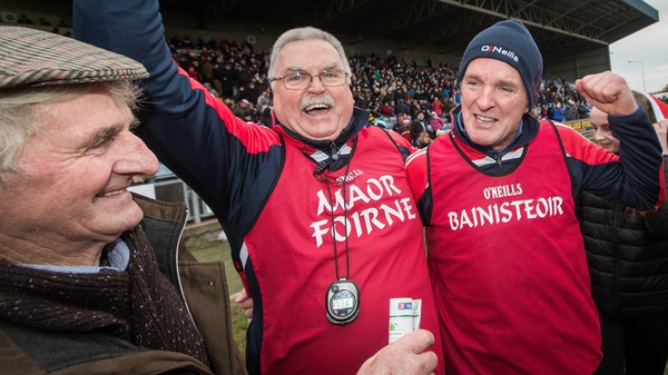 Mattie Kenny celebrates after guiding Cuala to a maiden Leinster win