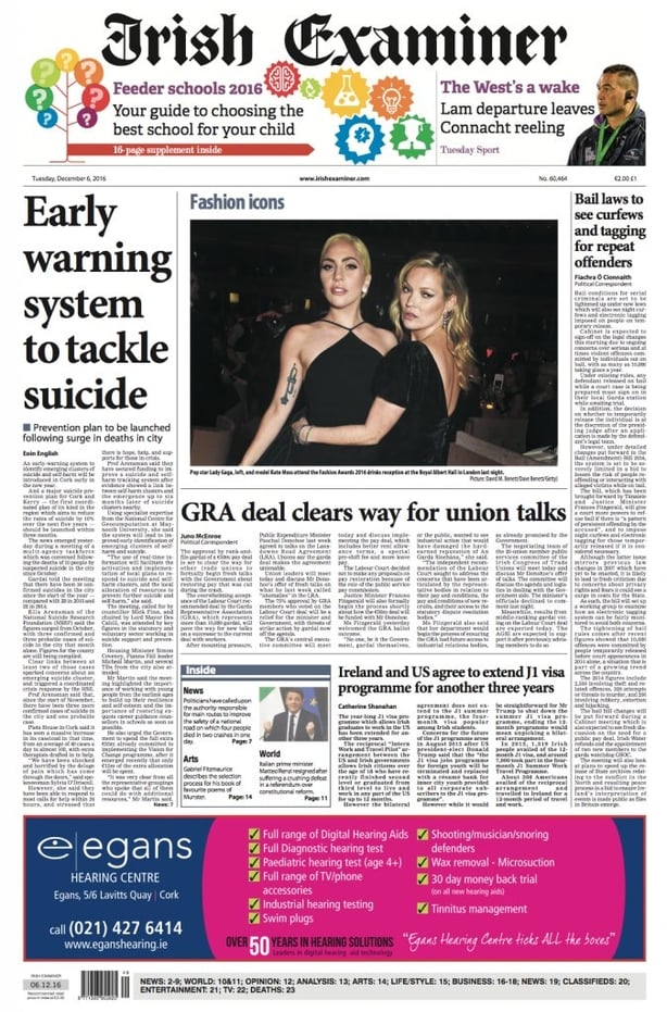 The Irish Examiner Dec 6 