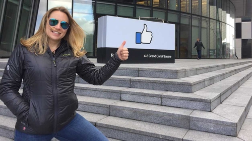 Tara Foster dropping into Facebook HQ during her time in Ireland