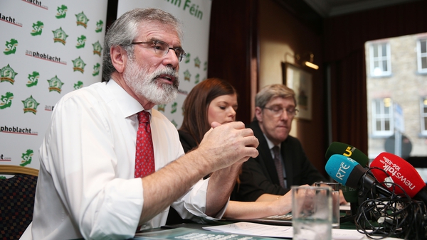 Gerry Adams was speaking at a press conference when Mr Stack made his comments