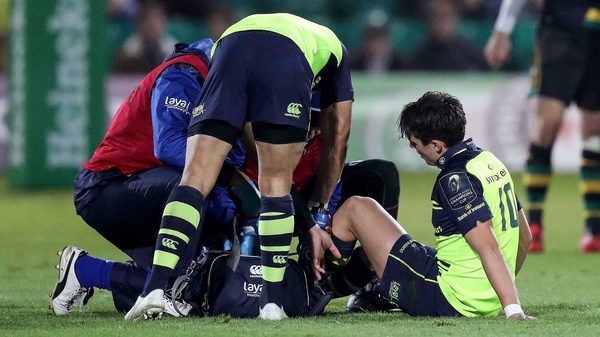 Joey Carbery injured his ankle in the Champions Cup win over Northampton