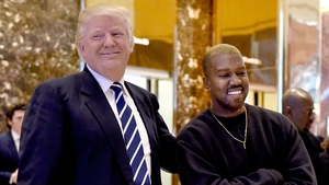 Kanye West with US President Donald Trump