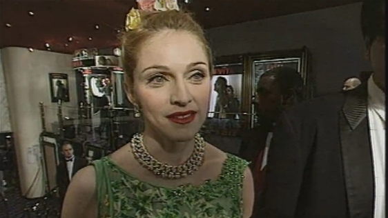Madonna at Evita launch (1996)
