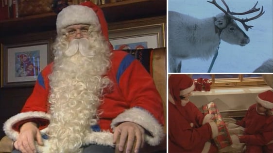 Santa Claus prepares to leave the North Pole on Christmas Eve